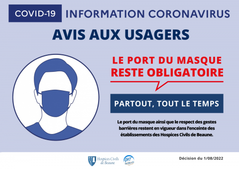Le port du masque reste obligatoire